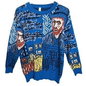 YZY MFG-IF Van Gogh Inspired Knit Sweater Blue (M)